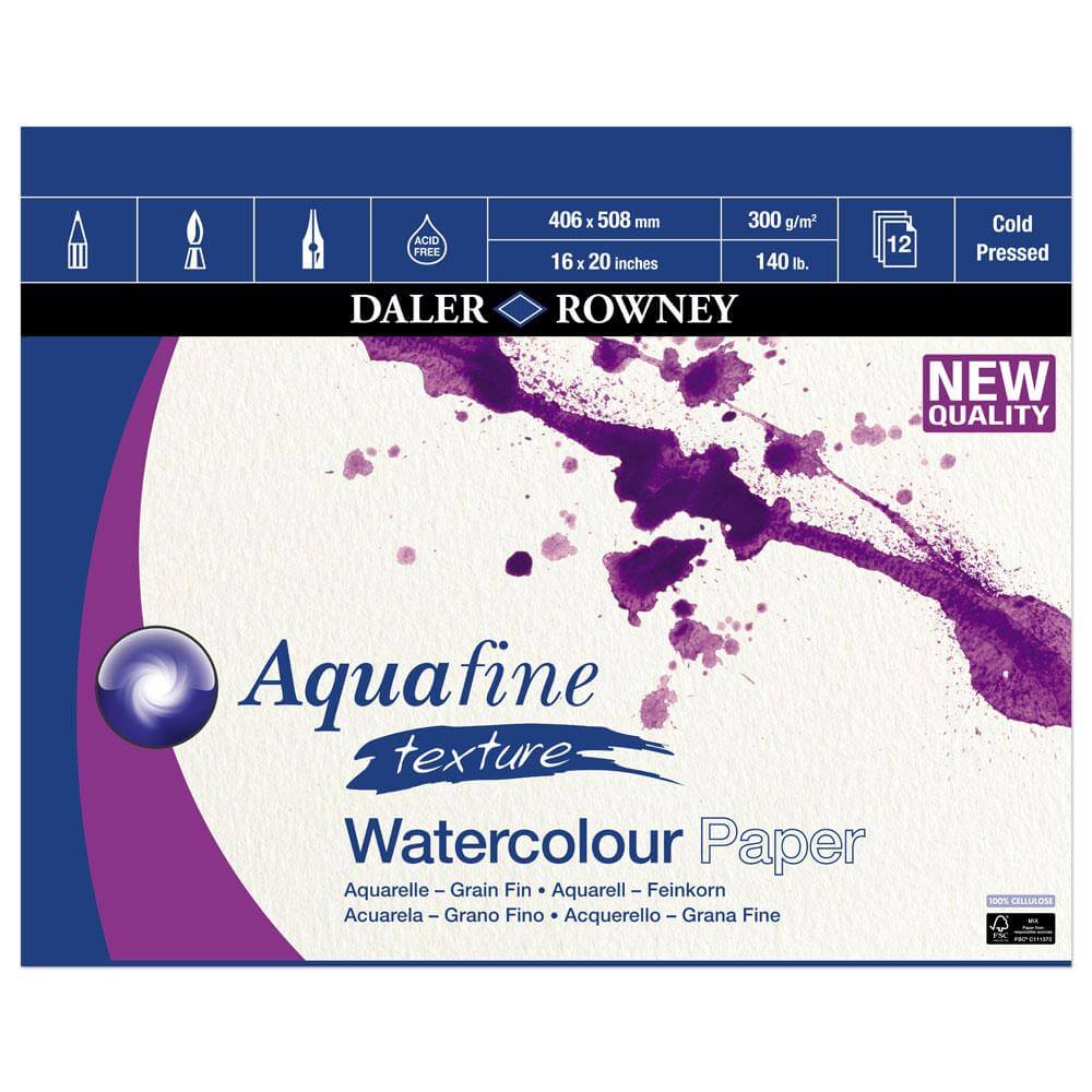 Daler Rowney Aquafine Water Colour Pad - Assorted